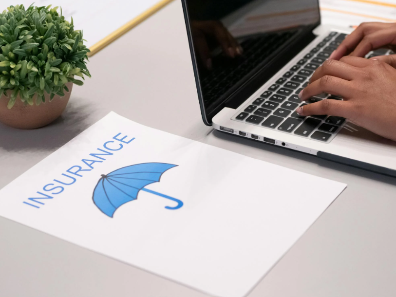 A person looking up insurance policies.