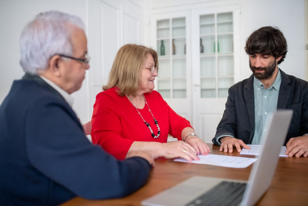 senior couple discussing how Medigap works with Original Medicare
